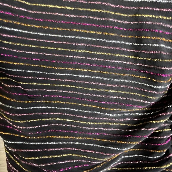 Circus Ny Blouse Women’s Size M Colorful Glitter Y2K Date Night BOHO - Picture 5 of 10